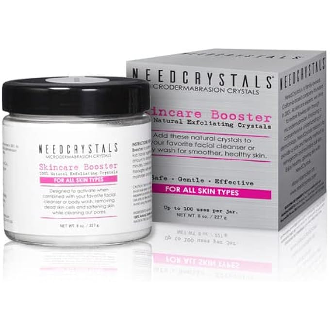 NeedCrystals MICRODERMABRASION CRYSTALS 8 OZ. / 227G. DIY FACE SCRUB. NATURAL FACIAL EXFOLIATOR FOR DULL OR DRY SKIN IMPROVES ACNE SCARS, BLACKHEADS, PORE SIZE, WRINKLES, BLEMISHES & SKIN TEXTURE - Image 2